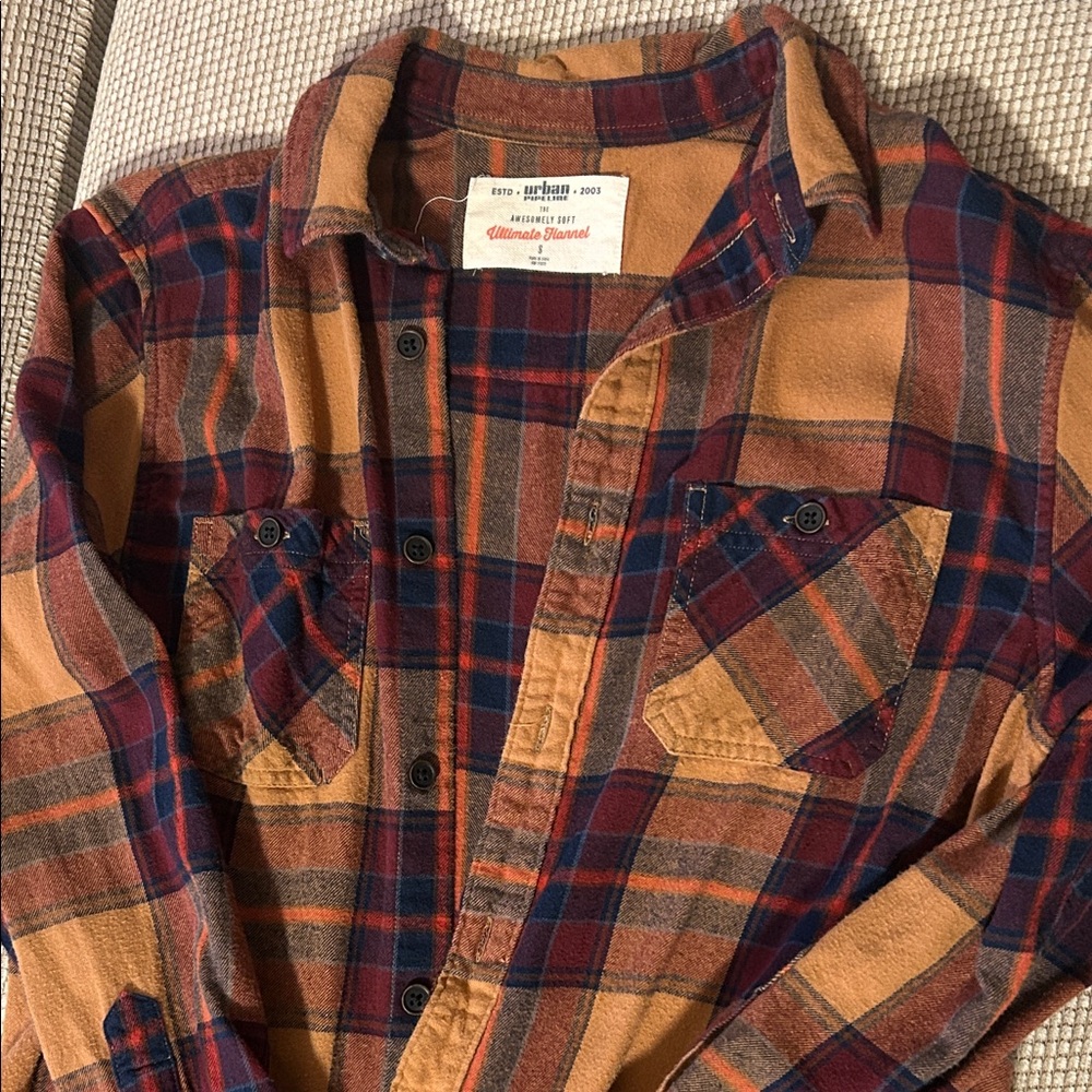 American Apparel Multicolor Plaid Button Down Shirt
